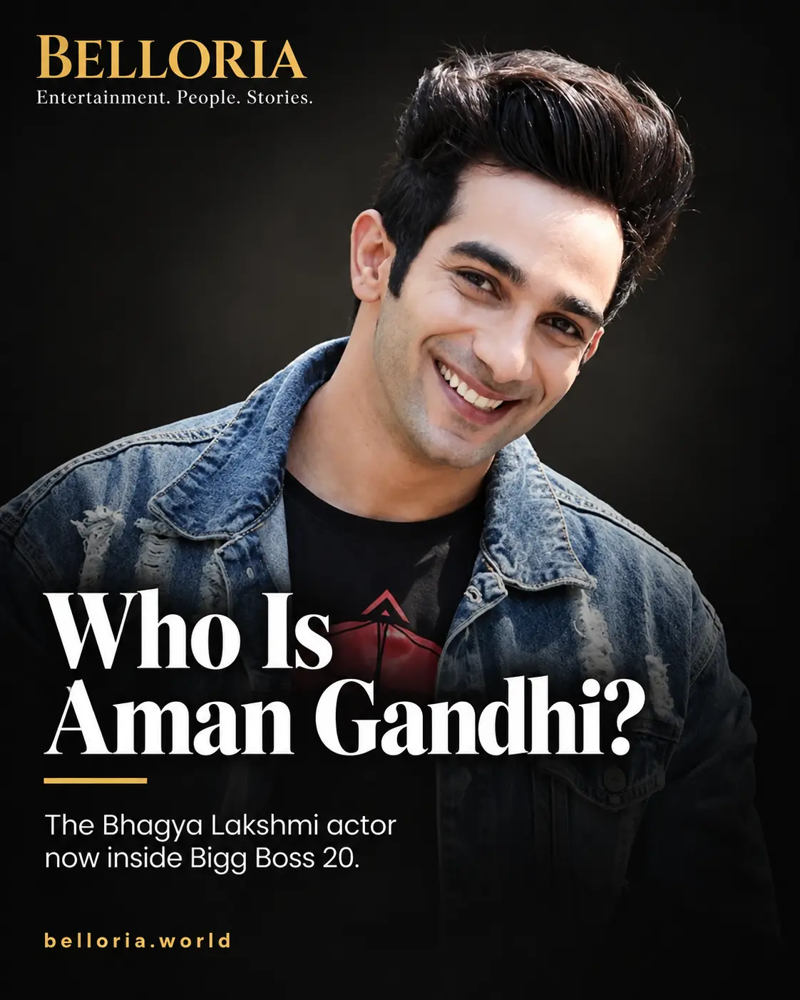 Belloria editorial portrait of television actor and Bigg Boss 20 contestant Aman Gandhi