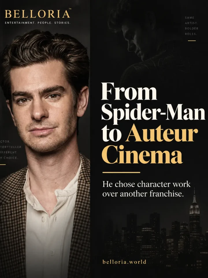 Andrew Garfield at a public event in 2026, promoting his latest film projects