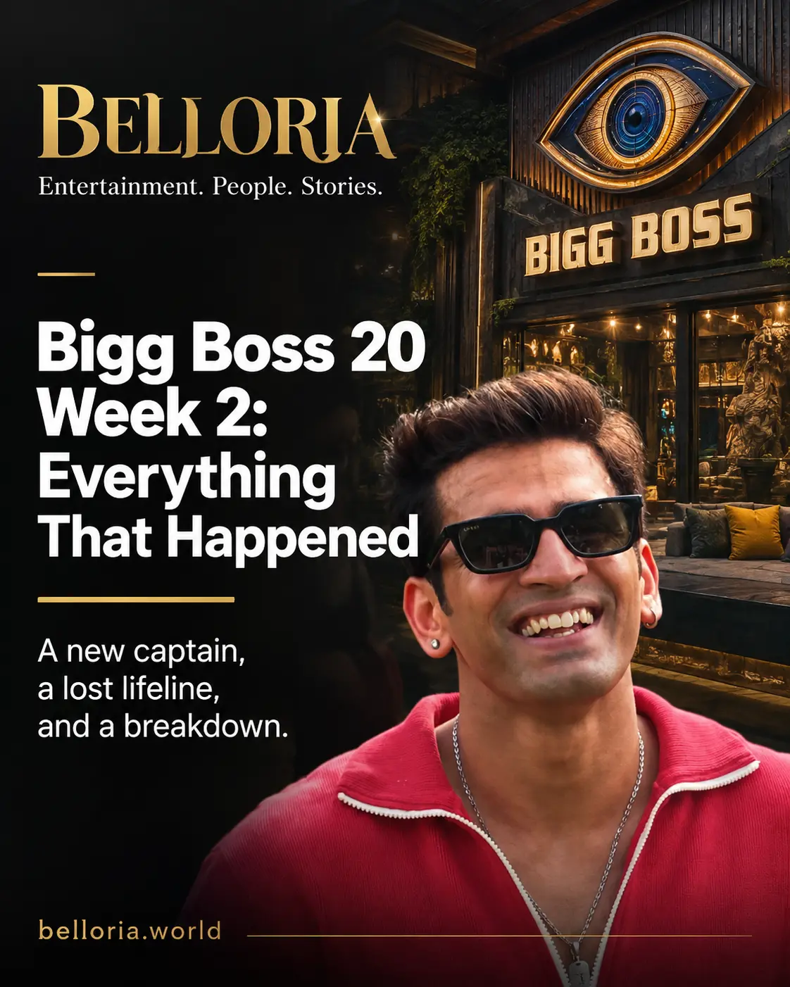 Bigg Boss 20 house during Week 2, featuring new captain Gullu and the season's ongoing conflicts