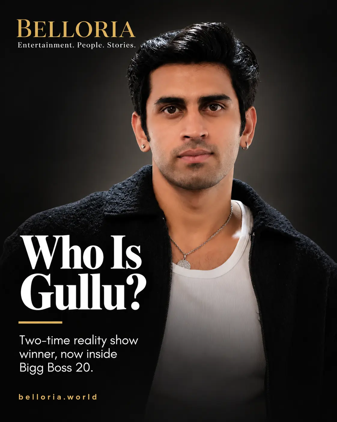 Belloria editorial portrait of reality TV star and Bigg Boss 20 contestant Kushal Tanwar aka Gullu