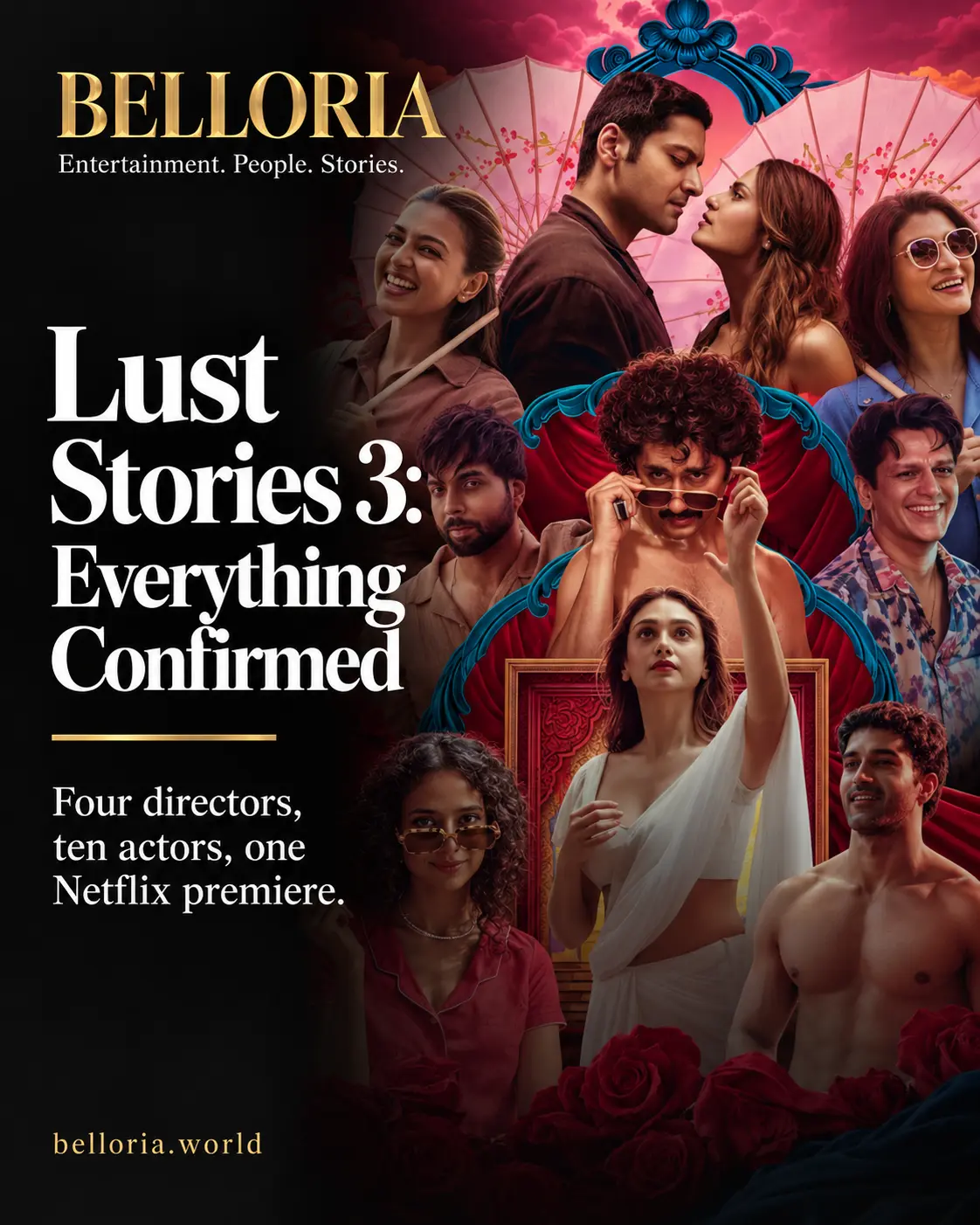 Lust Stories 3 ensemble cast promotional image ahead of the Netflix anthology's September 18 premiere