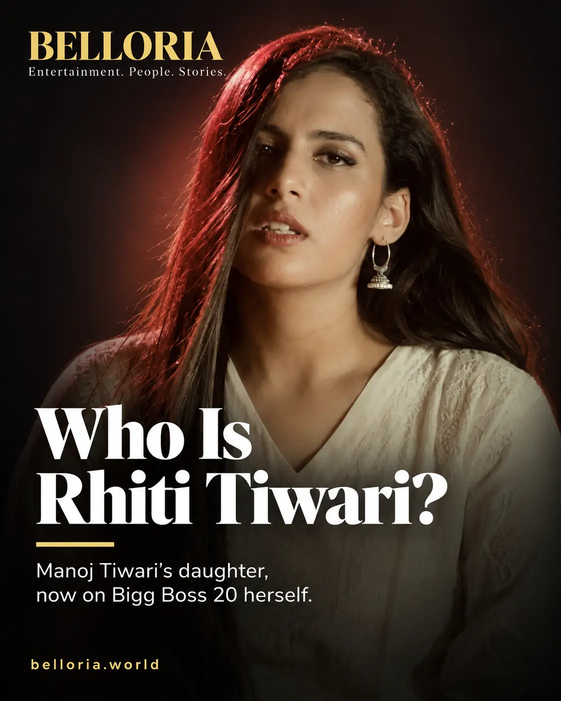 Belloria editorial portrait of singer and Bigg Boss 20 contestant Rhiti Tiwari