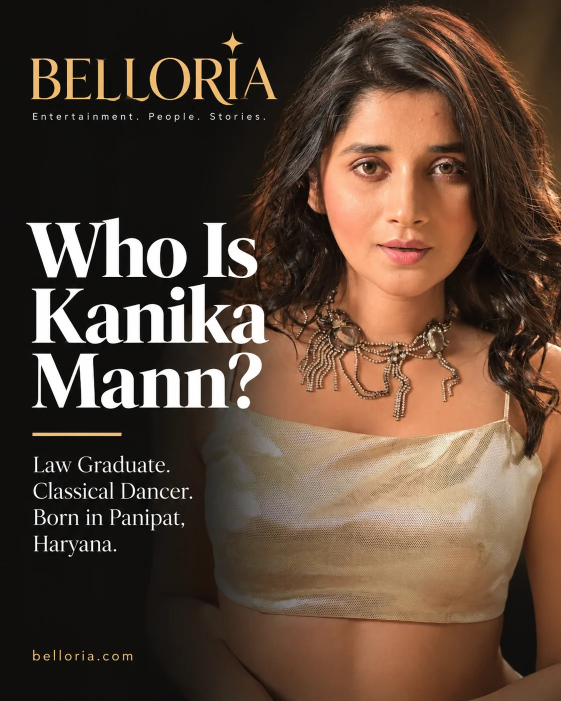 Belloria editorial portrait of Kanika Mann, Indian actress known for Guddan Tumse Na Ho Payega, Udaariyaan and Naagin 7