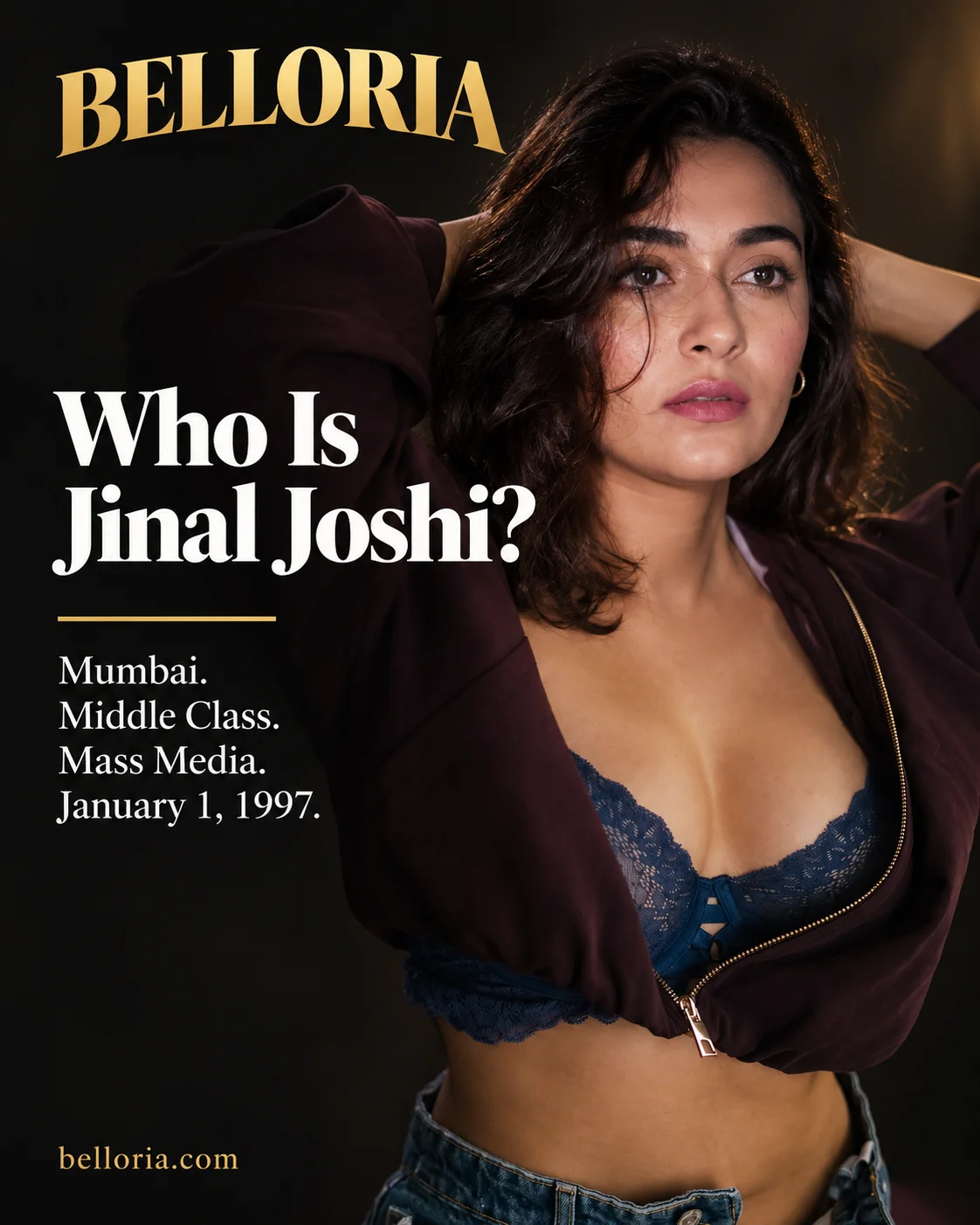 Belloria editorial illustration of an empty photography studio, representing a profile of model and actress Jinal Joshi