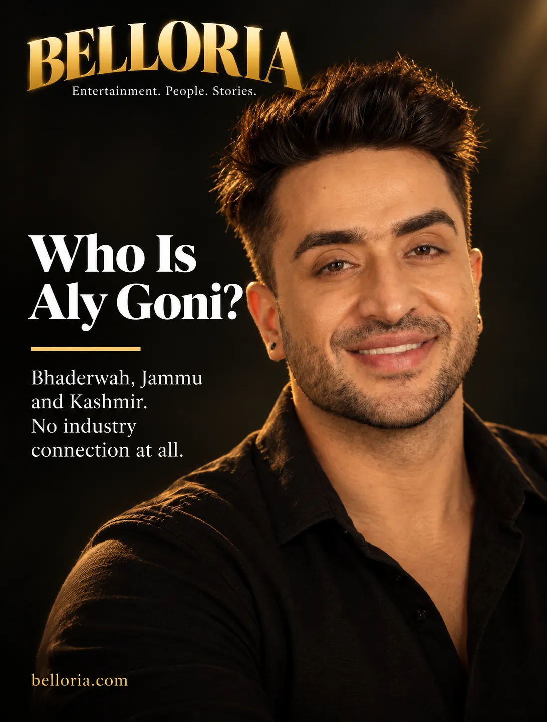 Belloria editorial illustration of a television cooking-show kitchen station, for a profile of actor Aly Goni
